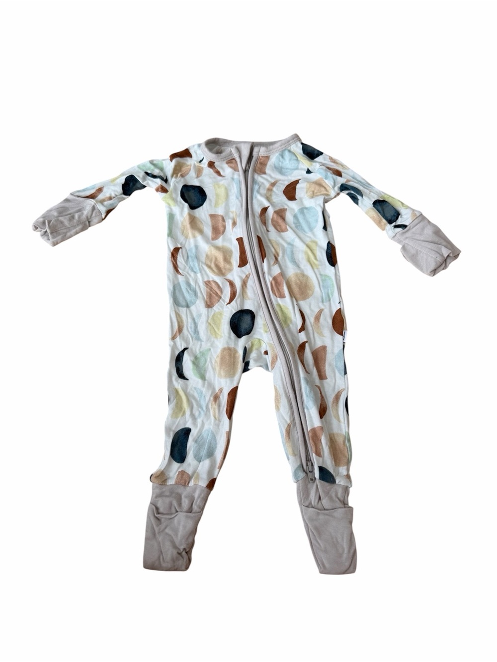 Little Sleepies Newborn Bamboo Zippy Pajamas LunaLuxe Moon Print One Piece Sleep
